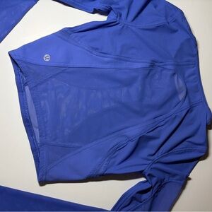 Lululemon Mesh Panelled Blue Long Sleeve Training shirt